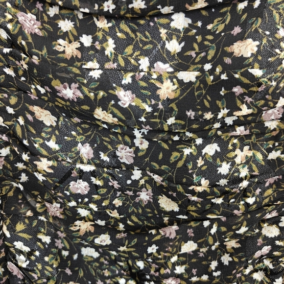ASTR The Label Black Blush Ditsy Floral Printed Victoria Ruffle Dress Size Small - Picture 16 of 16